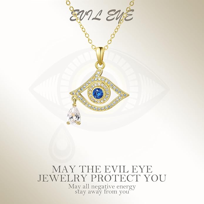 AENEAS Evil Eye Necklace for Women 925 Sterling Silver Necklace Ojo Turco Trendy Jewelry Gifts for Women Wife