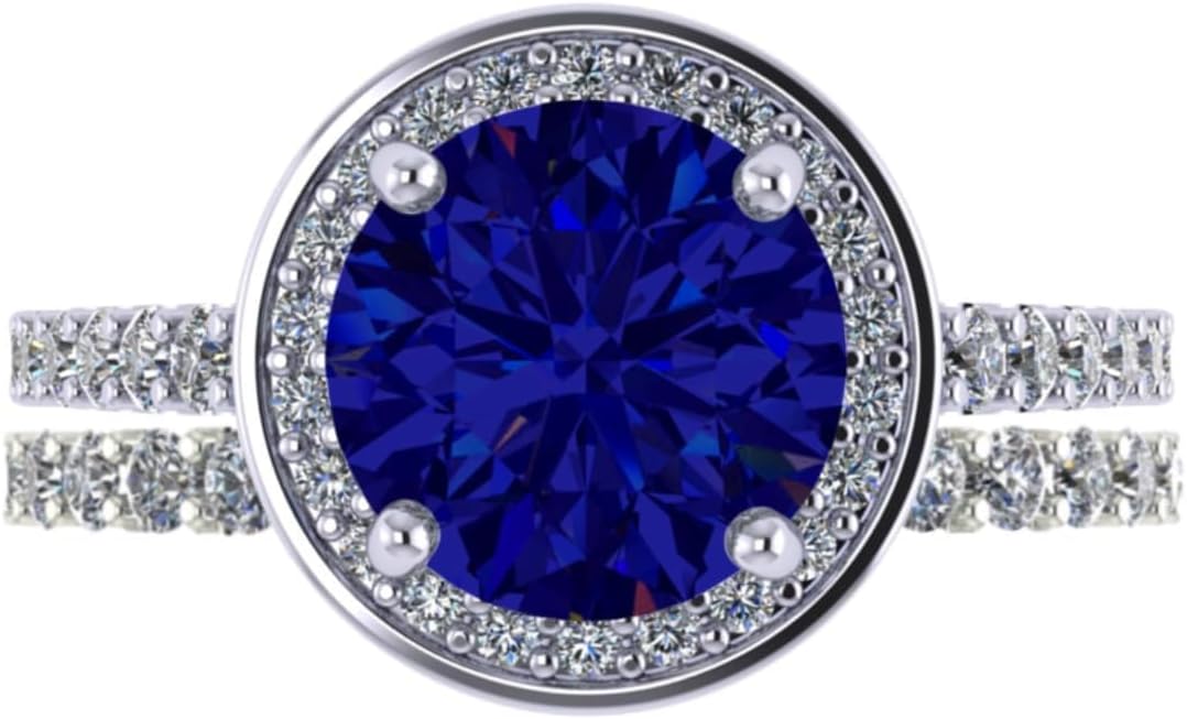 NANA Jewels Sterling Silver Engagement Rings for Women - Choose Simulated Morganite, Citrine, Aquamarine & More