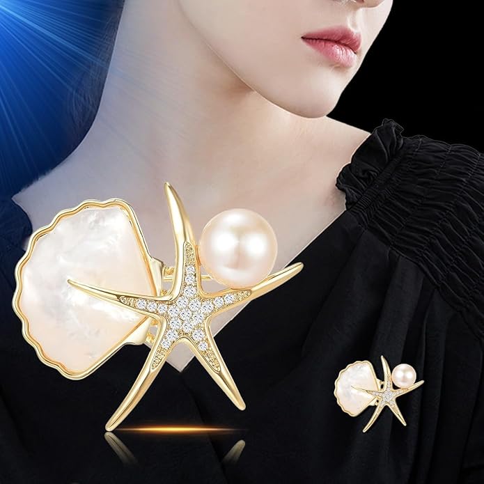 UNVAK Animal Brooches for Women Pearl Rhinestones Animal Brooch Pin Cute Animal Jewelry Gift for Wife Mom Girlfriends