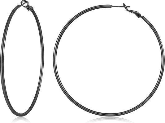 Gacimy Gold Hoop Earrings for Women 14K Gold Plated, 925 Sterling Silver Post Hypoallergenic Earrings Hoops for Women
