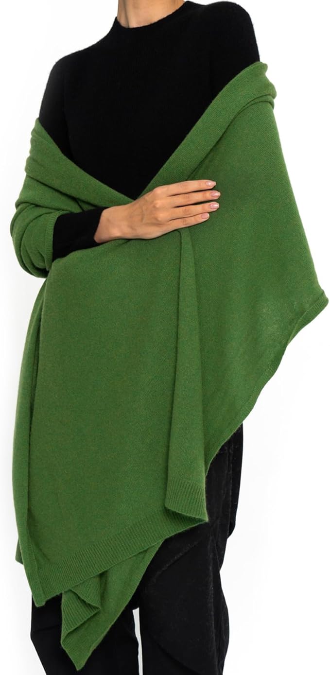 ENETIX Women's Cashmere Wool Oversized Shawl Wrap, Solid Color Pashmina Ultra Soft Stole Scarf for Women with Gift Box