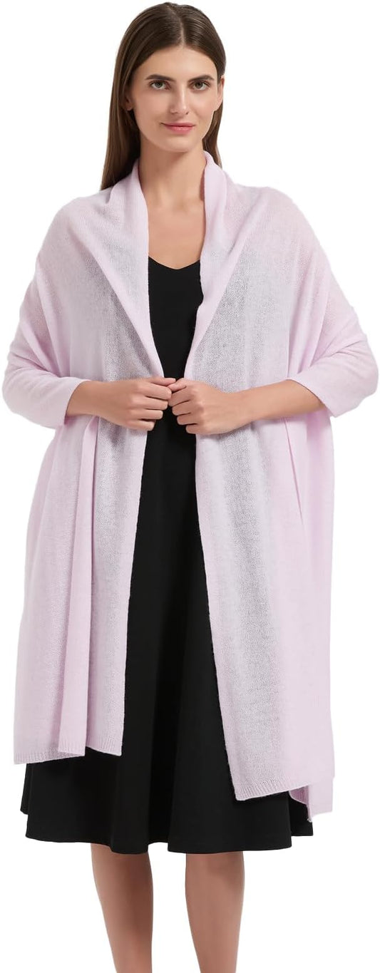 Erdenech Luxury Cashmere Wool Blend Wrap for Women, All-Season Travel Wrap Shawl, Extra Large Blanket Shawl Scarf Pashmina