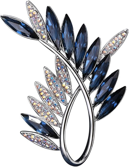 Flower Brooch,Broches Jewelry with Austria Crystal Women's Brooches & Pins