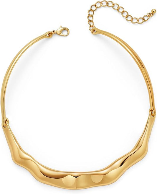 Chunky Gold Choker Collar Necklace for women Trendy Adjustable Gold Choker Necklace Statement Jewelry