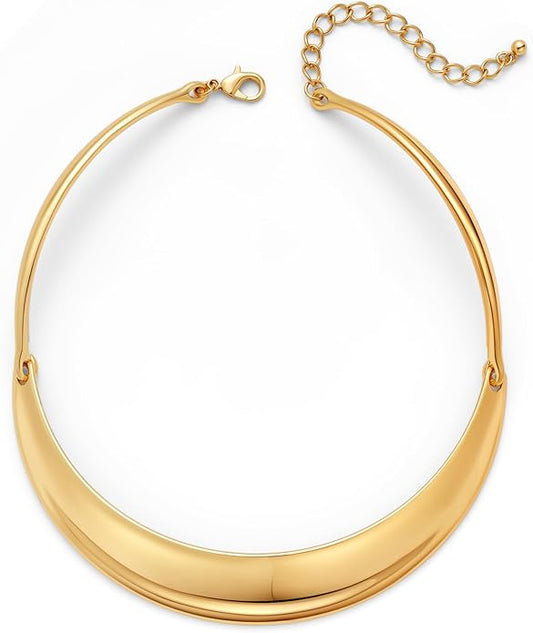 Chunky Gold Choker Collar Necklace for women Trendy Adjustable Gold Choker Necklace Statement Jewelry