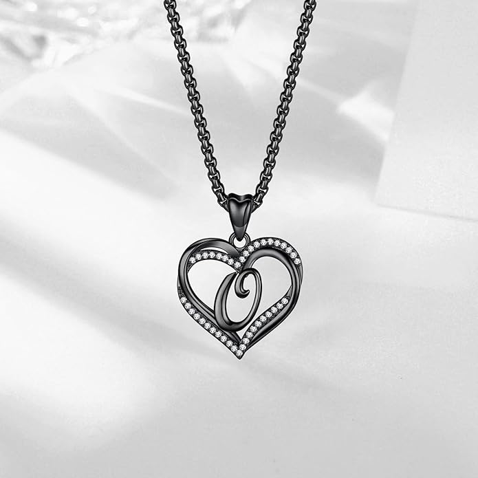 INFUSEU Unique Initial Necklaces for Women Girls Small Heart Letter Jewelry, Meaningful Personalized Gifts