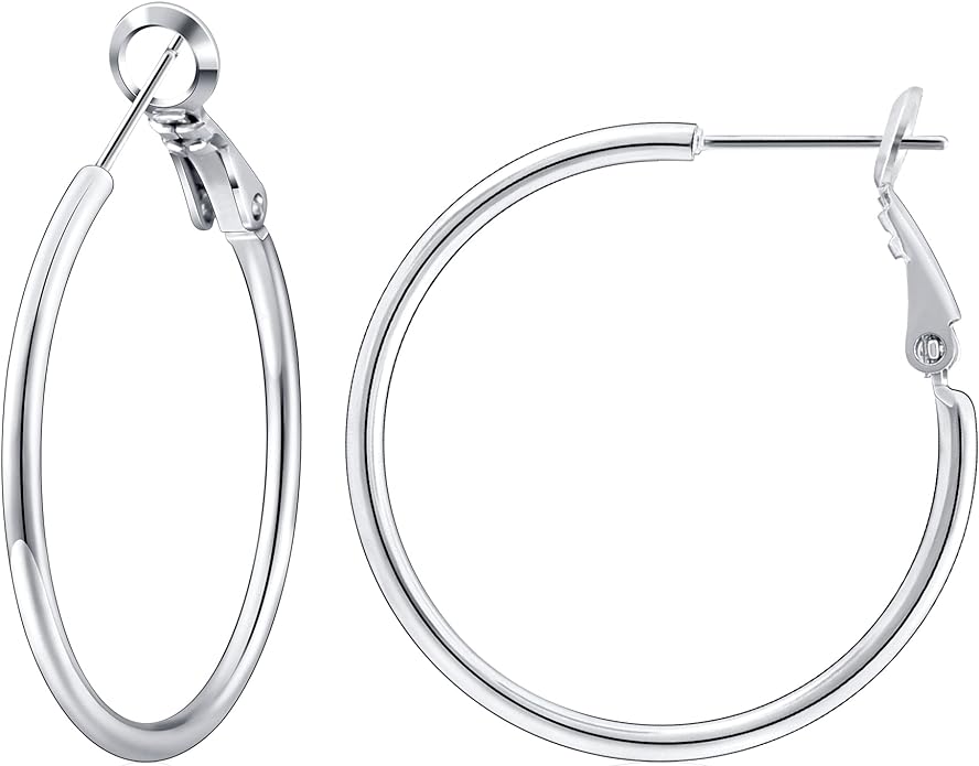 Gacimy Gold Hoop Earrings for Women 14K Gold Plated, 925 Sterling Silver Post Hypoallergenic Earrings Hoops for Women