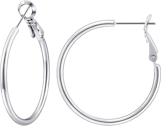 Gacimy Gold Hoop Earrings for Women 14K Gold Plated, 925 Sterling Silver Post Hypoallergenic Earrings Hoops for Women