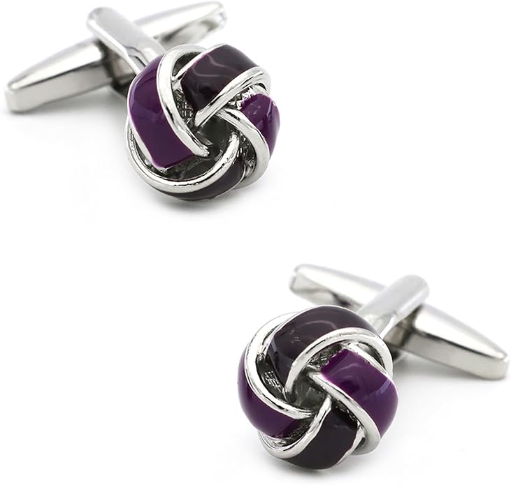 Jonwo Knot Cufflinks in Gift Box Cuff Links for Men Lady Daily Wear Business Wedding Party Tuxedo Shirt Birthday Gift