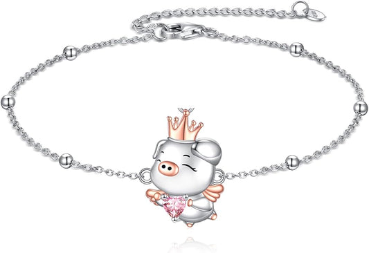 Animal Bracelet for Women 925 Sterling Silver Cat/Dolphin/Turtle/Horse Bracelet Jewelry Gifts