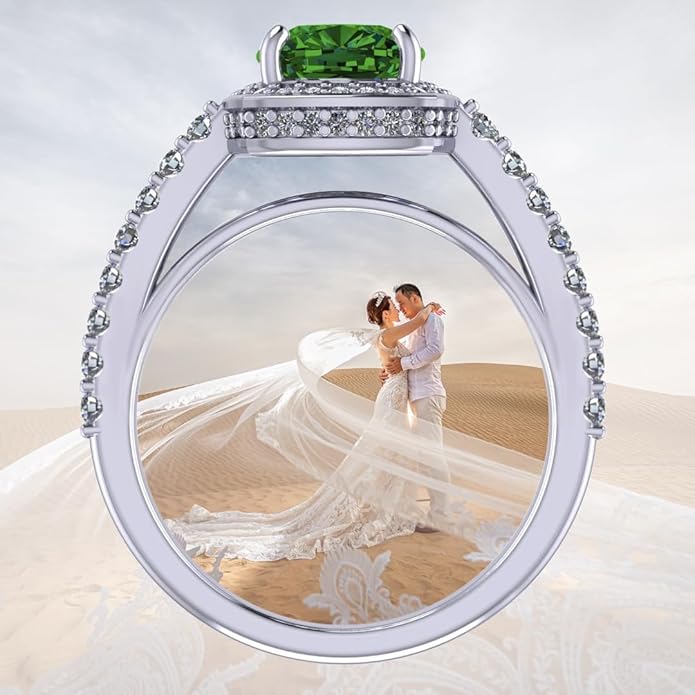 NANA Jewels Sterling Silver Engagement Rings for Women - Choose Simulated Morganite, Citrine, Aquamarine & More