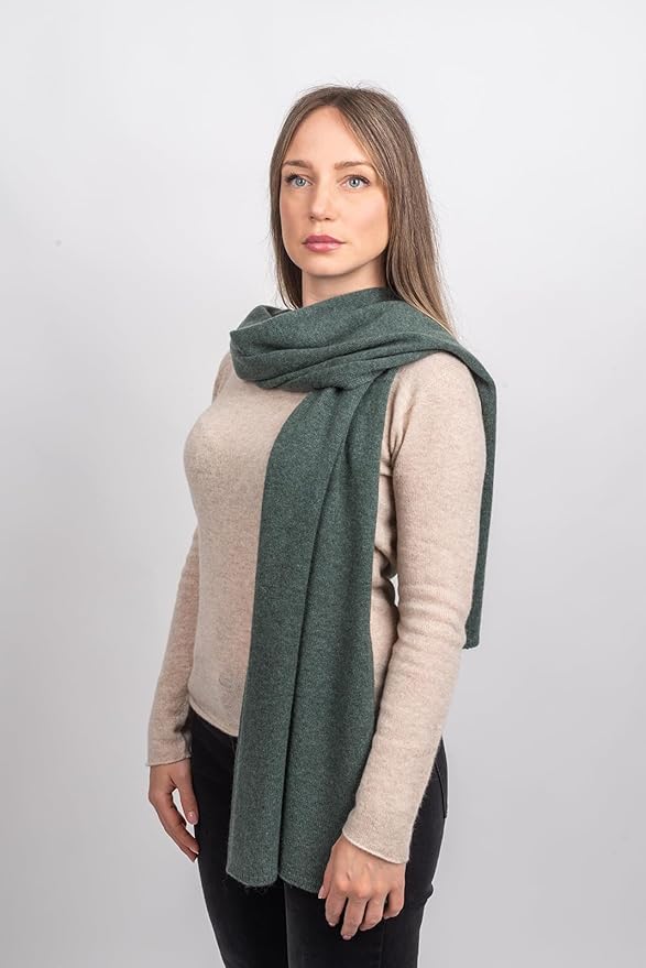 Dalle Piane Cashmere - 100% Cashmere Scarf - Made in Italy - Winter Neck Warmer (14" x 77") - Christmas Gift