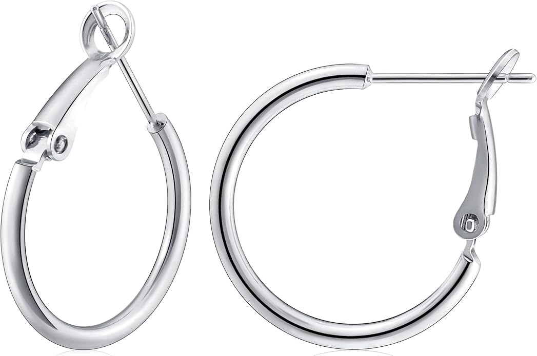 Gacimy Gold Hoop Earrings for Women 14K Gold Plated, 925 Sterling Silver Post Hypoallergenic Earrings Hoops for Women