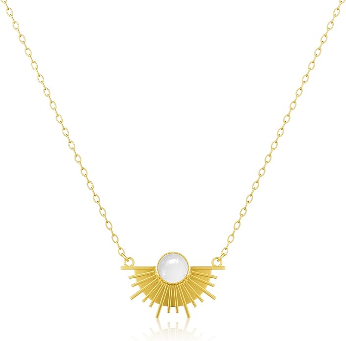 CHESKY Layered Necklaces for Women Trendy, Dainty 14k Gold Plated Pendant Necklace Layering Necklace for Women Non Tarnish Hypoallergenic Sun Gold Necklace Stack Gold Jewelry for Women Gifts