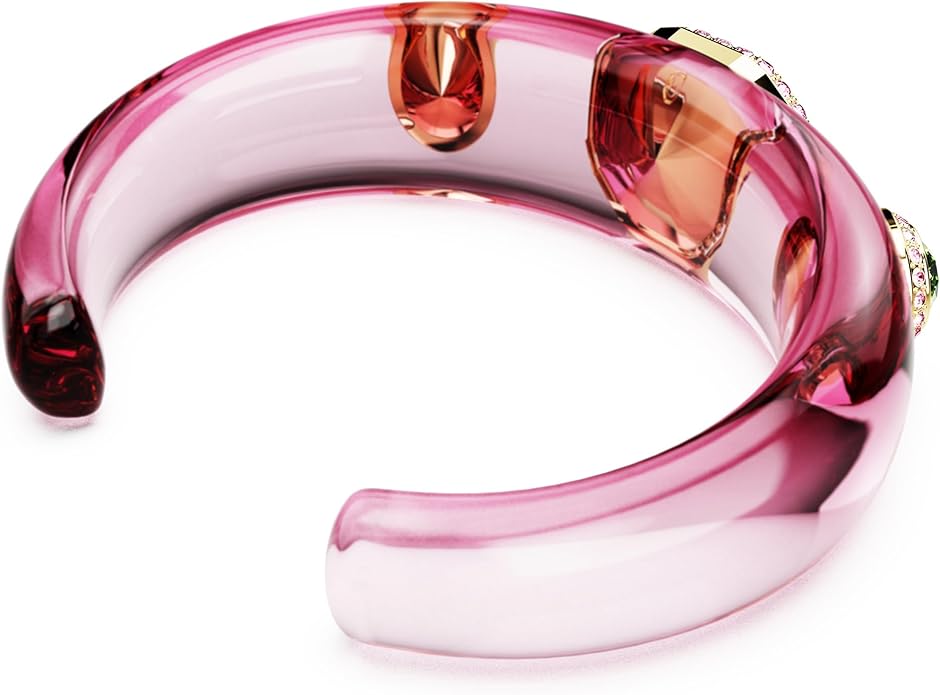 Swarovski Dulcis cuff, Mixed cuts, Multicolored, Gold-tone finish