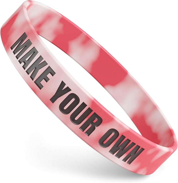 Custom Wristbands For Events, Fundraisers & Promotions | Add Text, Icons, & Logos | Bulk Rubber Bracelets | Classic 1/2” | 100% Silicone