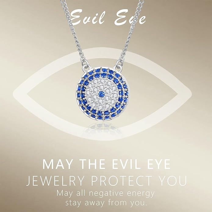 AENEAS Evil Eye Necklace for Women 925 Sterling Silver Necklace Ojo Turco Trendy Jewelry Gifts for Women Wife