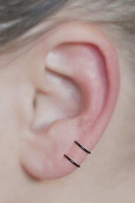 Silver Hoop Earrings- Cartilage Earring Small Hoop Earrings for Women Men,4 Pairs of Hypoallergenic 925 Sterling Silver Tragus Earrings