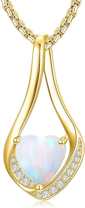 Birthstone Necklaces for Women,18k Yellow/White Gold Plated Forever Love Heart Infinity Pendant Necklace Anniversary Jewelry Christmas Birthday Gifts for Women Her Wife Girlfriend