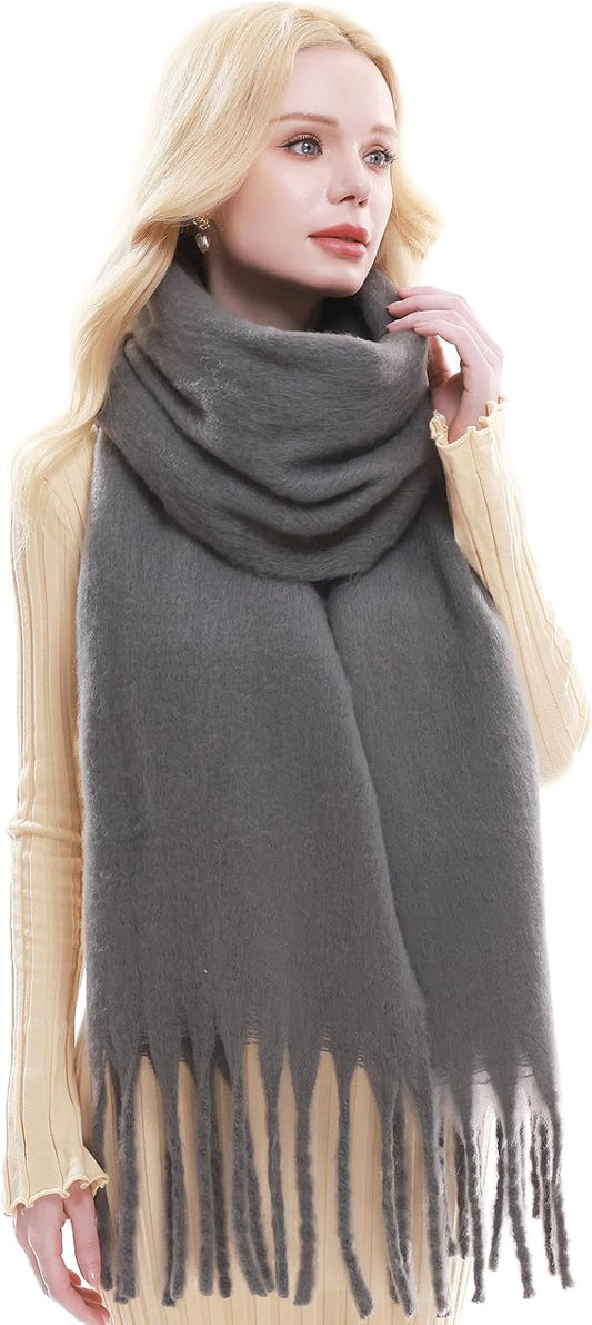 RIIQIICHY Chunky Scarf for Women Winter Warm Thick Scarves Oversized Blanket Scarf