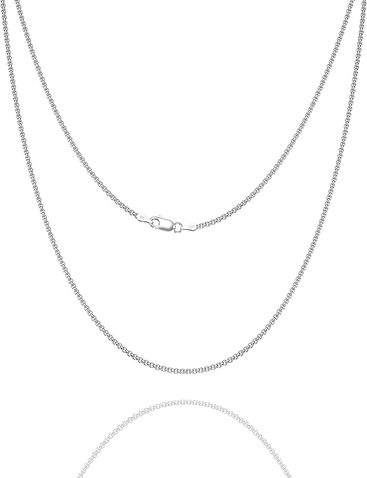925 Sterling Silver Box Chain 2/3/4/5mm Necklace for Men Silver Link Chain for Women 16/18/20/22/24/26/30 Inches