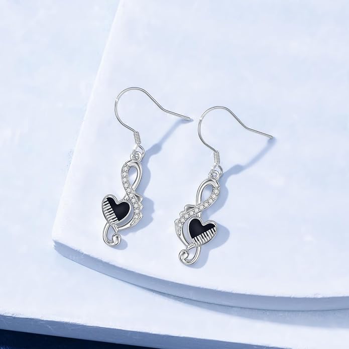 DNA Music/DNA/Piano/Moth/Sunflower/Trumpet Earring 925 Sterling Silver Astronaut/Raccoon/Moth/Sunflower Jewelry for Women