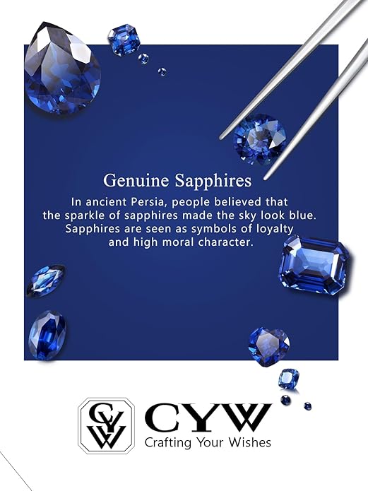 CYW Moissanite/Ruby/Sapphire/Emerald Dainty Pendant Necklace for Women, Novelty Design, Really Authentic Solid 925 Sterling Silver, 16"/18"/20" Adjustable, Birthday Anniversary Valentines Gift