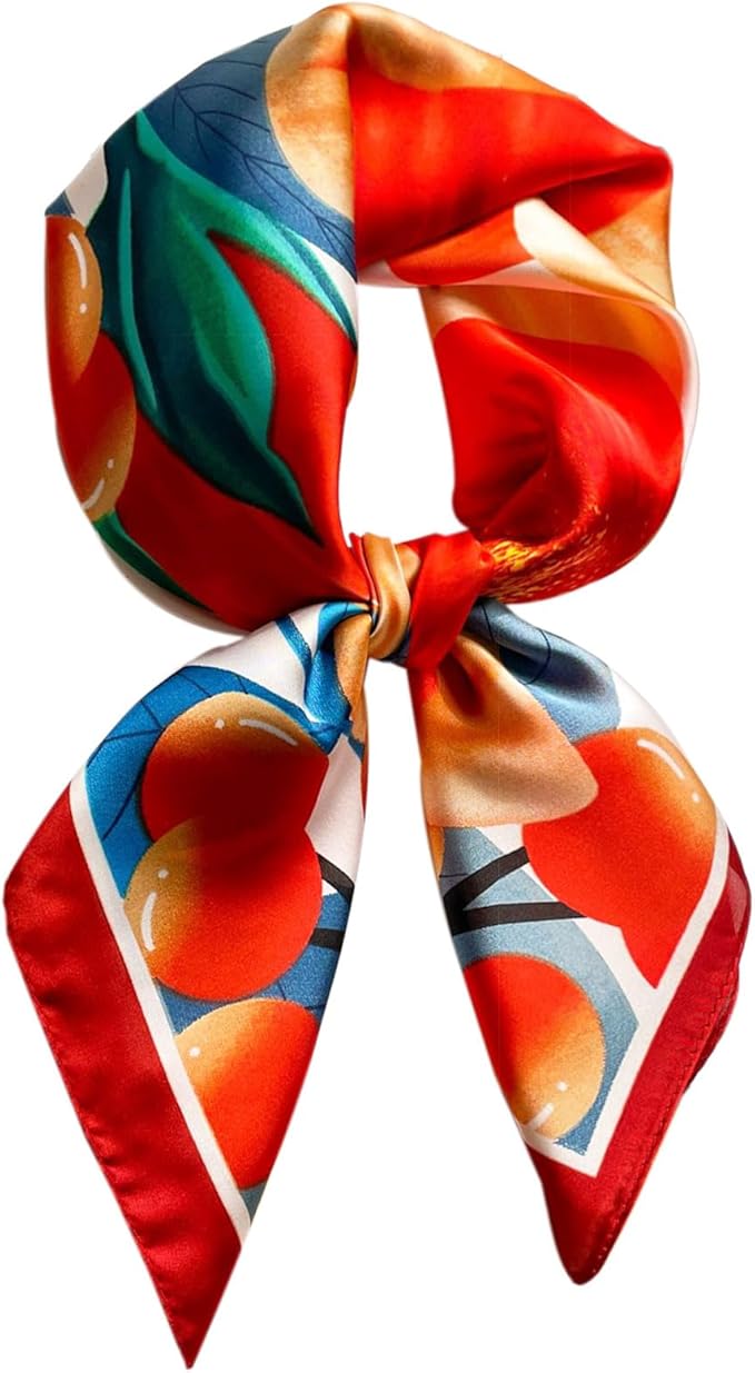 Hioyiwse Satin Bandanas Head Scarf For Women Hair Scarves Accessories Lightweight Fashion Wrap Neck Silk Sleeping Headscarf