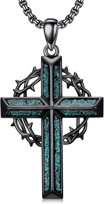 Cross Necklace for Men 925 Sterling Silver Celtic Cross Pendant Christian Jewelry Religious Christmas Gifts for Women