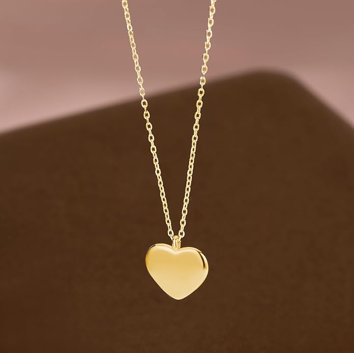 SLUYNZ 925 Sterling Silver Love Heart Choker Necklace for Women Teens Simple Love Heart Pendant Necklace Chain for Mother's Day