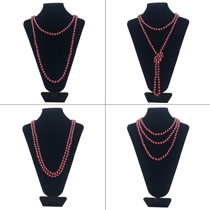 59" Long Pearl Necklaces for Women, Vintage Elegant Long Pearls Necklace for Wedding Party 1920s Gatsby Costume Jewelry
