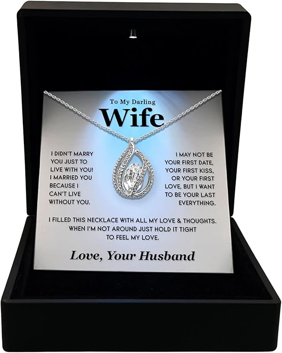 TRYNDI To My Wife Necklace from Husband - Soulmate, Girlfriend, Fiance Gift for Anniversary, Birthday, Christmas, Valentine's Day, Mother's Day - Romantic Wife Christmas Gift ideas