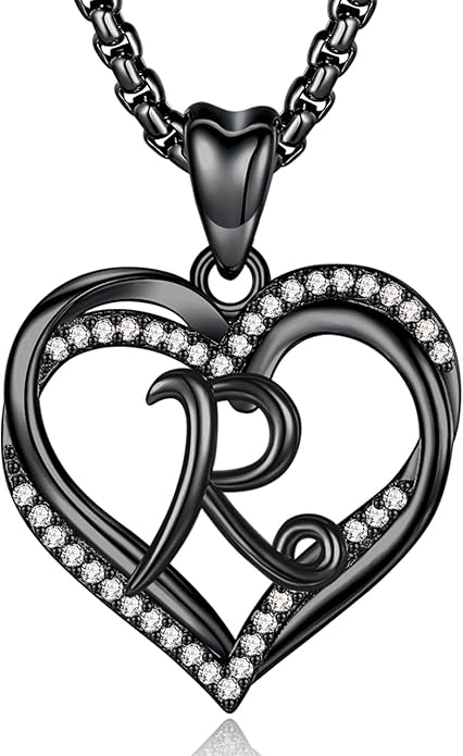 INFUSEU Unique Initial Necklaces for Women Girls Small Heart Letter Jewelry, Meaningful Personalized Gifts