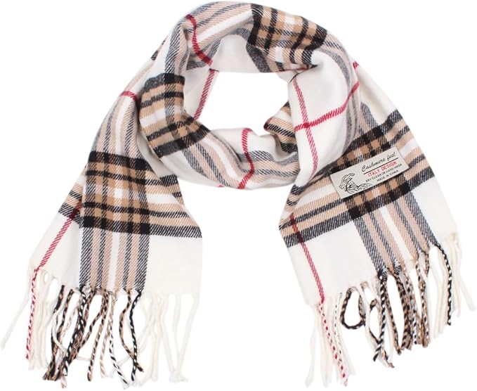 TZ Promise Tartan Plaid Cashmere Feel Classic Soft Luxurious Winter Scarf For Men Women