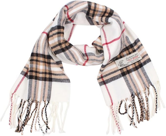 TZ Promise Tartan Plaid Cashmere Feel Classic Soft Luxurious Winter Scarf For Men Women