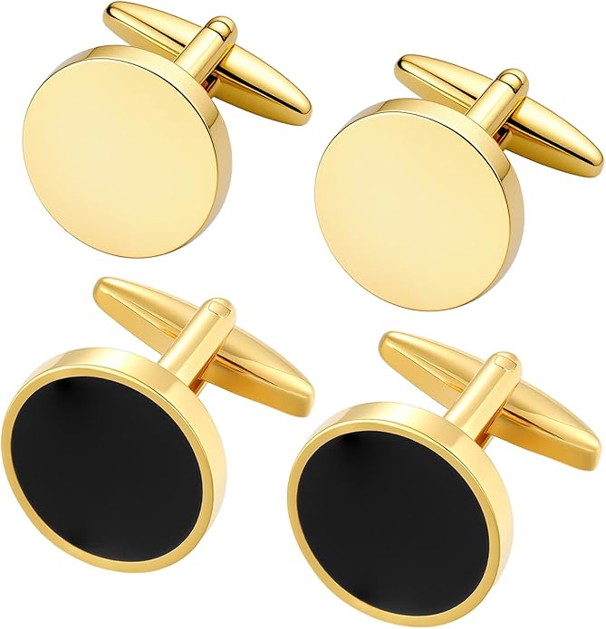 GWD 2 Pairs Cufflinks For Men Classic Groom Cuff links Mens Shirt Business Wedding Gifts