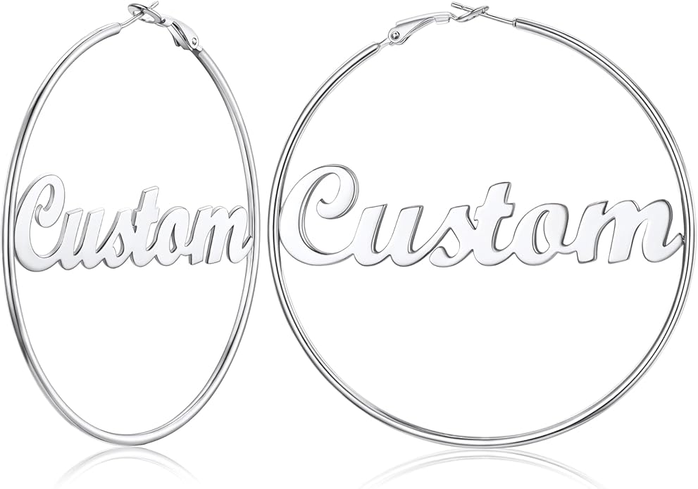 FOCALOOK 14K Gold Plated Lightweight Large Hoops| 2mm Thin Hoop Earrings for Women 30/40/50/70/100mm