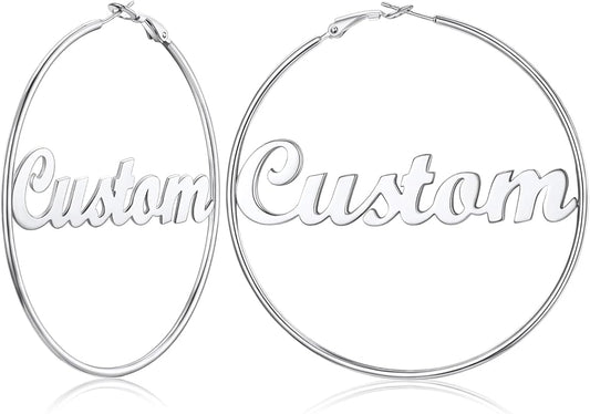 FOCALOOK 14K Gold Plated Lightweight Large Hoops| 2mm Thin Hoop Earrings for Women 30/40/50/70/100mm