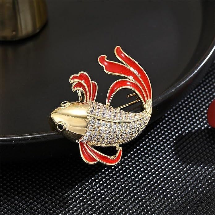 Animal Brooch for Women Girls 18k Gold Plated Animal Brooch Pin Rhinestone Animal Brooch Lapel Pin Jewelry Thanksgiving Day Birthday Wedding Gifts for Mom Wife