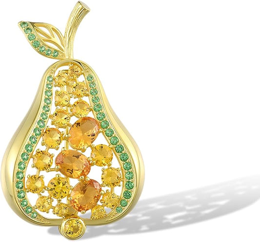 Santuzza 925 Sterling Silver Gemstone Pin Brooch for Women