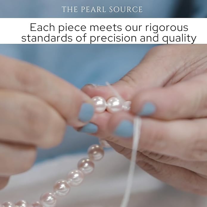 The Pearl Source Freshwater Pearl Pendant Sydney Necklace for Women - Cultured Pearl Necklace | Single Pearl Necklace for Women with 925 Sterling Silver Chain