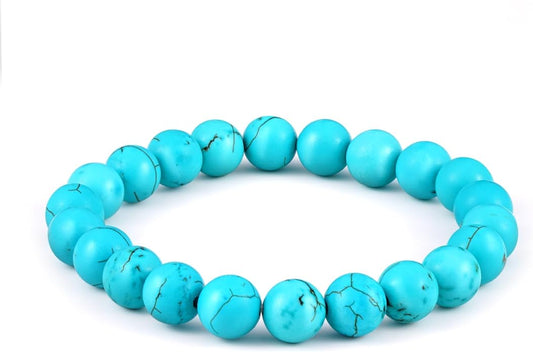 Genuine Turquoise Bead Bracelet for Women Authentic Western Bracelet Vintage Natural Gemstone Real Turquoise Jewelry for Women