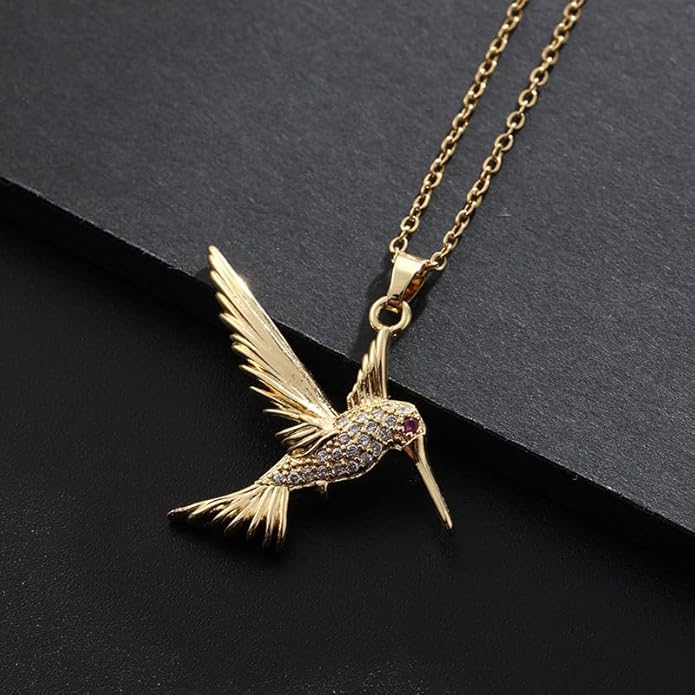 18k Gold Plated Necklace for Women Trendy Dainty Charm Evil eye Italian horn hummingbird starfish seashell bow elephant snake butterfly ladybug PendentMinimalist Delicate Jewelry for Women