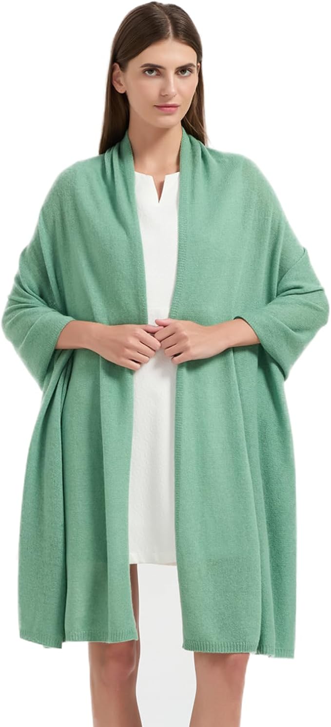 Erdenech Luxury Cashmere Wool Blend Wrap for Women, All-Season Travel Wrap Shawl, Extra Large Blanket Shawl Scarf Pashmina