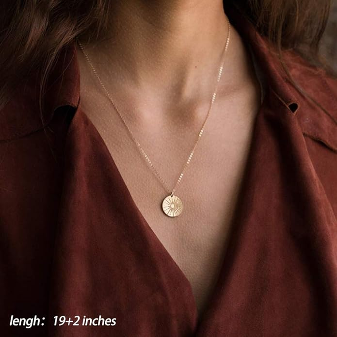 Turandoss Gold Layered Necklaces for Women - 14K Gold Plated Handmade Multilayer Bar Pearls Coin Disc Moon Butterfly Medallion Adjustable Dainty Layered Choker Necklaces for Women Jewelry