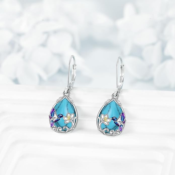 YFN Hummingbird Earrings Bird Dangle 925 Sterling Silver Jewelry Gifts for Women