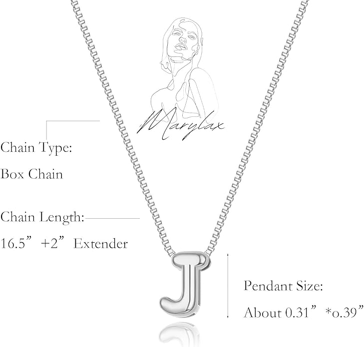 Bubble Gold Letter Necklace for Women, 14k Gold Plated Balloon Initial Necklace, Dainty Gold Necklace for Women, Personalized Bubble Pendant Name Necklace, Fashion Accessories Trendy Jewelry