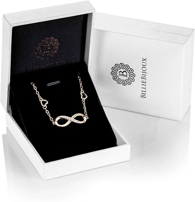 Billie Bijoux Womens 925 Sterling Silver Infinity Anklet Bracelet Endless Love Symbol Charm Adjustable Large Bracelet Gifts for Women