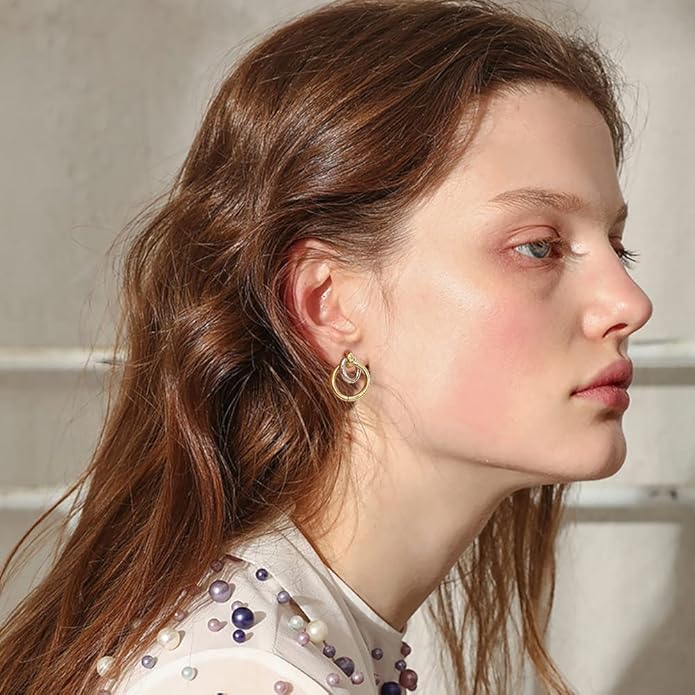 LILIE&WHITE Gold Chain Dangle Earrings - Women's Hypoallergenic Fashion Gift Earrings