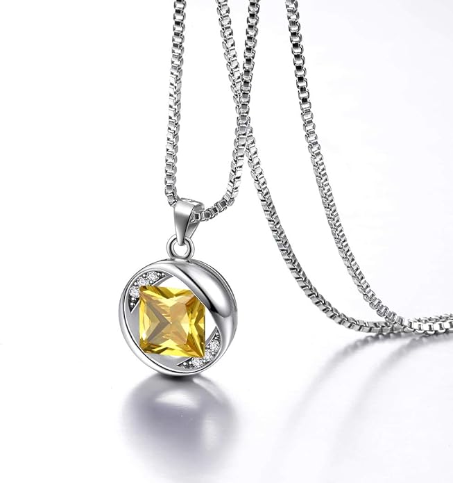 Aurora Tears 925 Sterling Silver 12 Birthstones Necklace/Earring/Ring/Bracelet Women Birthstone Pendant Crystal Fashion Birthday Jewelry Christmas Gift for Girls Women